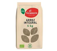 El Granero Integral - Arroz Integral Bio - 4 kg - Propiedades Antioxidantes - Fuente de Energía y Minerales - Ayuda al Tránsito Intestinal - Ideal post Ejercicio Físico - Apto para Veganos