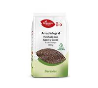 El Granero Integral - Arroz Integral Hinchado con Agave y Cacao BIO - 300 g - Fuente de Fibra y Antioxidantes - Rico en Minerales Esenciales - Apto para Veganos