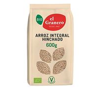 El Granero Integral - Arroz Integral Hinchado BIO - 600 g - Fuente de Fibra, Vitaminas y Minerales Esenciales - Ayuda a Regular los Niveles de Azúcar en Sangre - Apto para Veganos