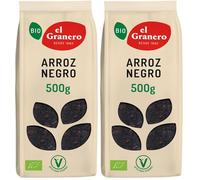 El Granero Integral - Arroz Negro - 500 g - Rico en Hidratos de Carbono, Sales Minerales y Vitaminas - Gran Fuente de Energía - Propiedades Antioxidantes - Apto para Veganos (Paquete de 2)