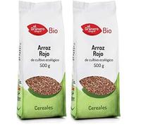 El Granero Integral - Arroz Rojo Ecológico - Rico en Fibra - Sabor Intenso y Textura Firme - Ideal para Ensaladas y Platos Saludables - 500 g (Paquete de 2)