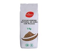 El Granero Integral - Azúcar Moreno Integral - 1 kg - Elaborado con Melaza de Caña - Rico en Vitaminas y Minerales - Ideal para Bebidas y Repostería - Apto para Veganos