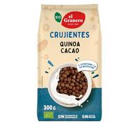 El Granero Integral - Bolitas de Quinoa con Agave y Cacao - 300 g - Alto Nivel de Proteínas - Rico en Vitaminas, Minerales y Aminoácidos - Favorece el Desarrollo Cerebral - Apta para Veganos