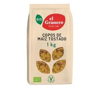 El Granero Integral - Copos de Maíz Tostado- 1 kg - Contenido en Proteínas y Lípidos - Ricos en Vitaminas, Minerales y Fibra - Combate el Envejecimiento - Ideal para desayunos - Aptos para Veganos