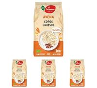 El Granero Integral - Copos Gruesos de Avena Bio Ecológica - 1000 g - Alto Contenido en Fibra y Proteínas - Aporta una Dosis Extra de Energía (Paquete de 4)