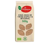 El Granero Integral - Cous Cous de Trigo Espelta Integral BIO - 500 g - Alto Contenido en Proteínas y Fibra - Bajo Índice Glucémico - Propiedades Digestivas - Apto para Veganos