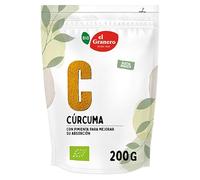 EL GRANERO INTEGRAL Cúrcuma y Pimienta de 200 g Apto para Veganos Propiedades Antioxidantes y Digestivas Genial para Cocinar con un Toque Oriental