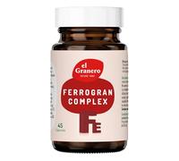 El Granero - Suplemento de hierro Ferrogran - Gluconato ferroso, remolacha y acerola - 45 cápsulas