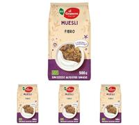 El Granero Integral - Fibro Muesli - 500 g - Elaborado con Cereales y Frutas Deshidratadas - Gran Fuente de Energía - Rica en Vitaminas y Minerales - Ideal para el Desayuno - Apto para Veganos