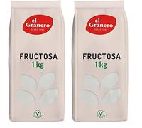 El Granero Integral - Fructosa - 1 kg - Endulzante Natural y Saludable - Fuente de Energía - Bajo Índice Glucémico - Ideal para Repostería - Apta para Veganos (Paquete de 2)