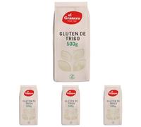 El Granero Integral - Gluten de Trigo - 500 g - Alto Contenido en Proteínas y Fibra - Fuente de Hierro y Minerales - Apto para Veganos - Alimento Natural (Paquete de 4)