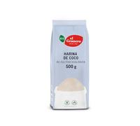 El Granero Integral - Harina de Coco BIO - 500 g - Rica en Fibra y Baja en Carbohidratos - Mejora la Digestión - Estimula el Funcionamiento del Sistema Inmune - Apta para Veganos