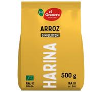El Granero Integral - Harina Ecológica de Arroz - 500 g - Ayuda a Mejorar el Tránsito Intestinal - Indicada para Elaborar Galletas o Pan