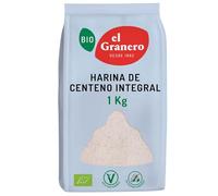 El Granero Integral - Harina Ecológica de Centeno Integral de 1 Kg - Sin Azúcar Añadido - Alto Contenido en Vitaminas B1 y B6 - Indicada para Elaborar Pan o Repostería