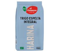 El Granero Integral - Harina Ecológica de Trigo Espelta Integral de 1 kg - Sin Azúcar Añadido - Alto Contenido en Carbohidratos y Fitonutrientes - Indicada para Elaborar Galletas o Pan
