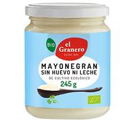 El Granero Integral - Mayonegran Mayonesa Sin Huevo BIO - 245 g - Rica en Vitaminas - Fuente de Energía y Omega 3 y 6 - Ingredientes Naturales y Sin Aditivos - Apta para Veganos