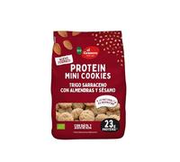 El Granero Integral - Mini Cookies Proteicas de Almendra y Sesamo BIO - 130 g - Alto Contenido en Proteínas - Fuente de Energía Natural - Aptas para Dietas Saludables