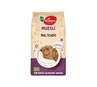 El Granero Integral - Muesli Malteado BIO -400 g - Fuente de Fibra y Nutrientes Esenciales - Bajo Índice Glucémico - Ideal para el Desayuno - Apto para Veganos