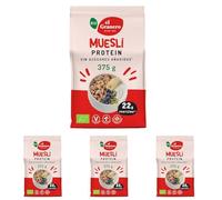 El Granero Integral - Muesli Protein Ecológico 375 g - Copos de Avena y Soja - Alto Contenido en Proteína y Fibra - Aporta una Dosis Extra de Energía - Cereales de Desayuno (Paquete de 4)