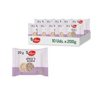 EL GRANERO INTEGRAL - Pack de 10 unidades de Tortitas de Arroz y Quinoa Bio - 20 g - Ecológicas, Sin Azúcar Añadido y Sin Gluten - Aptas para Veganos - Fuente de Fibra y Proteínas