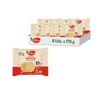 EL GRANERO INTEGRAL - Pack de 8 unidades de Tortitas Protein de Lentejas - 22 g - Ecológicas, Sin Azúcar Añadido y Sin Gluten - Aptas para Veganos - Fuente de Fibra y con 25 gramos de Proteína