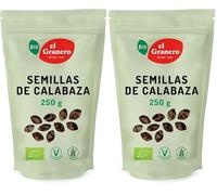 El Granero Integral - Semillas de Calabaza - 250 g - Rico en Vitaminas y Minerales - Fortalece el Sistema Inmunológico - Ideal para Todos los Platos - Aptas para Veganos (Paquete de 2)