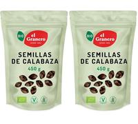 El Granero Integral - Semillas de Calabaza - 450 g - Rico en Vitaminas y Minerales - Fortalece el Sistema Inmunológico - Ideal para Todos los Platos - Apto para Veganos (Paquete de 2)