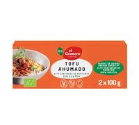 El Granero Integral - Tofu Ahumado - 2 Unidades de 100 g - Fuente de Proteínas y Ácidos Grasos Omega-3 - Rico en Magnesio - 100% Vegetal - Sin Gluten - Apto para Veganos