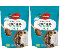 El Granero Integral - Vita Seeds Lino Molido BIO - 300 g - Fuente de Proteínas y Ácidos Grasos Omega-3 - Rico en Fibra y Antioxidantes - Regula el Azúcar en la Sangre - Apto para Veganos
