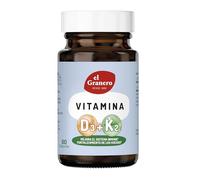 EL GRANERO INTEGRAL - Vitamina D3 + K2-60 Cápsulas - Favorece la Salud Ósea y el Sistema Inmunitario. Contribuye a la Absorción del Calcio y al Mantenimiento de Huesos Normales. Sin Gluten