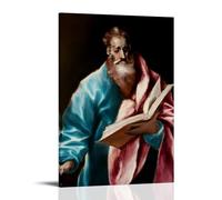 El Greco - Póster decorativo de San Mateo Apóstol de la Iglesia Católica Romana, obra maestra, lienzo, impresiones artísticas para pared, cuadros fotográficos, decoración del hogar, 20 x 30 cm