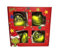 The Grinch - Juego de 4 bolas decorativas para árbol de Navidad, diseño de Dr Seuss