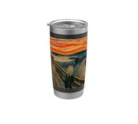 El Grito de Munch Expresionismo Arte Pintura Famosa Vaso térmico de acero inoxidable de doble pared