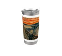 El Grito de Munch Expresionismo Arte Pintura Famosa Vaso térmico de acero inoxidable de doble pared