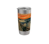El Grito de Munch Expresionismo Arte Pintura Famosa Vaso térmico de acero inoxidable de doble pared