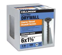 El grupo de Hillman 47126 6 x 1 - 5/8-inch rosca gruesa Phillips Drive Tornillo de yeso, 5-Pound