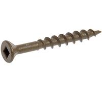 El grupo de Hillman 48272 8 x 1 - 3/4-inch cabeza plana cuadrada cubierta tornillo, marrón, 500-Pack