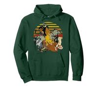 El grupo El Rey León de Disney filmó Sunset Lines Sudadera con Capucha, Unisex para adultos, Verde Bosque, XXL