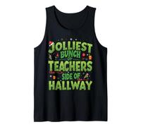 El grupo más alegre de profesores a este lado del pasillo Diversión navideña Camiseta sin Mangas