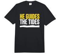 Él guía Las Mareas Fe Cristiana Creyente del océano Comfort Colors Adult Heavyweight T-Shirt