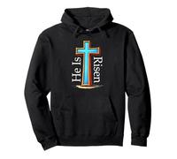 Él ha resucitado Cruz Cristiana de Cristo Sudadera con Capucha