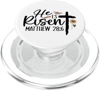 Él ha resucitado Cruz Jesús Religioso - Día de Pascua - Cristianos PopSockets PopGrip para MagSafe