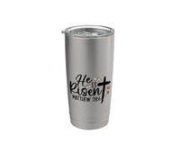 Él ha resucitado Cruz Jesús Religioso - Día de Pascua - Cristianos Vaso térmico de acero inoxidable de doble pared