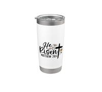 Él ha resucitado Cruz Jesús Religioso - Día de Pascua - Cristianos Vaso térmico de acero inoxidable de doble pared