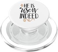 Él ha resucitado de Hecho Pascua Cruz Cristiana Jesús Religioso PopSockets PopGrip para MagSafe