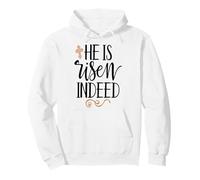 Él ha resucitado de Hecho Pascua Cruz Cristiana Jesús Religioso Sudadera con Capucha