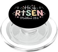 Él ha resucitado Mateo 28 6 Verso de la Biblia Christian Jesus PopSockets PopGrip para MagSafe