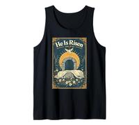 Él ha resucitado Tumba vacía Cristiana Pascua Resurrección Fe Camiseta sin Mangas