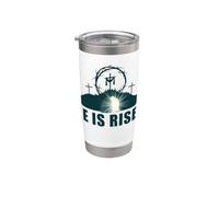 Él ha resucitado - Tumba vacía y cruz de Jesús Pascua Pascua Vaso térmico de acero inoxidable de doble pared