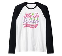 Él ha resucitado ustedes - Feliz día de Pascua Jesús Christian Camiseta Manga Raglan
